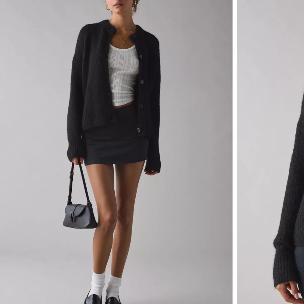 NWT Urban Outfitters BDG Becca Brushed Knit Oversized Fuzzy Cardigan Sweater